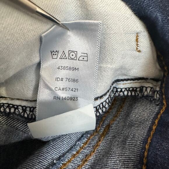 Loft Jeans Blue Women 25/0 Distressed Denim Modern Skinny HighRise Crop Raw Hem - Picture 8 of 13